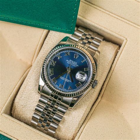 rolex datejust 36mm blue roman|rolex 36mm datejust diamond bezel.